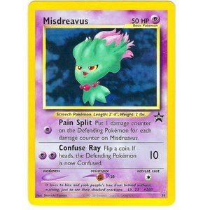 Near Mint Misdreavus Promo #39 Black Star Promo Pokemon League 2002